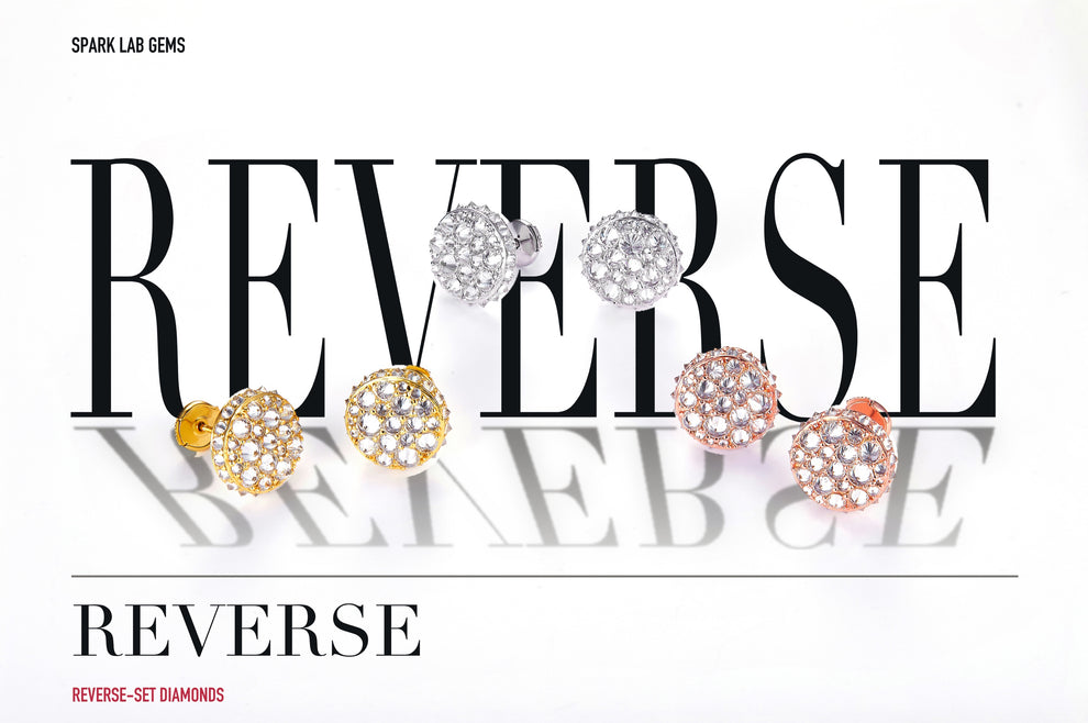 3.0 ctw REIGNPOINT | Reverse-Set Lab-Grown Diamond Stud Earrings ...