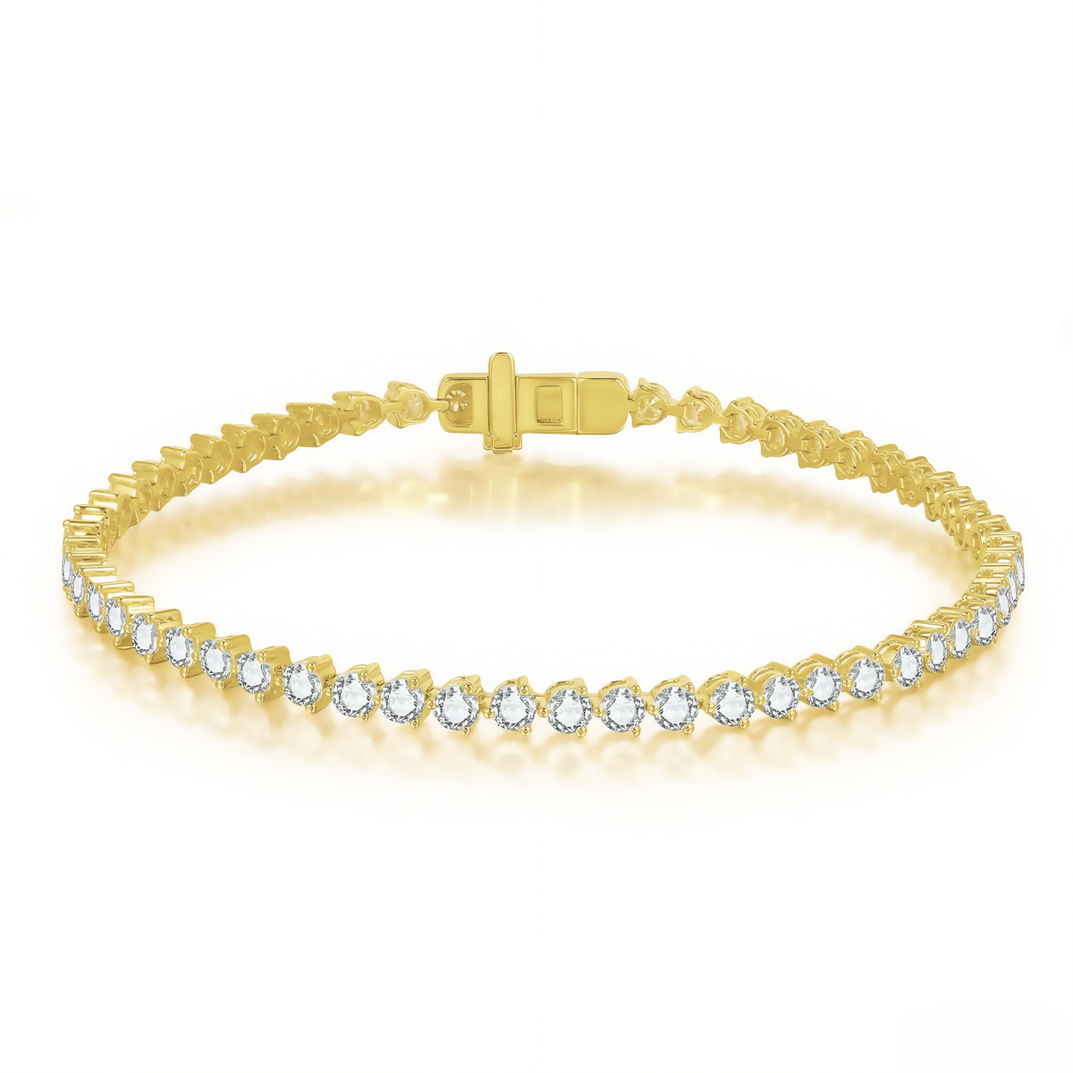The 3 - Prong Diamond Tennis Bracelet - SparkLab Gems