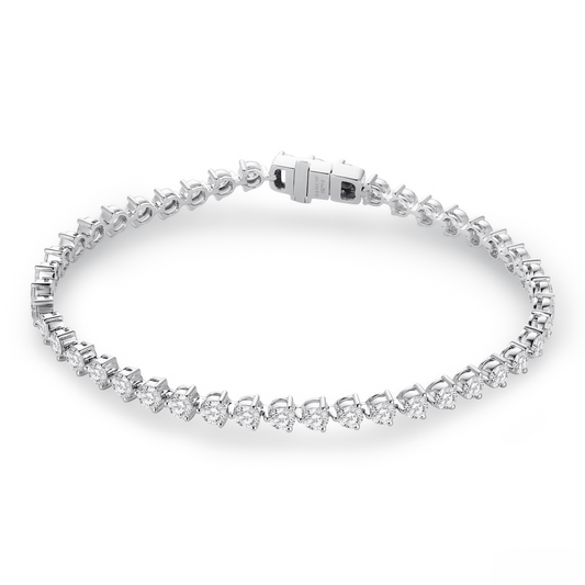 The 3 - Prong Diamond Tennis Bracelet - SparkLab Gems