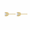 The Asscher Cut Stud Earrings - SparkLab Gems