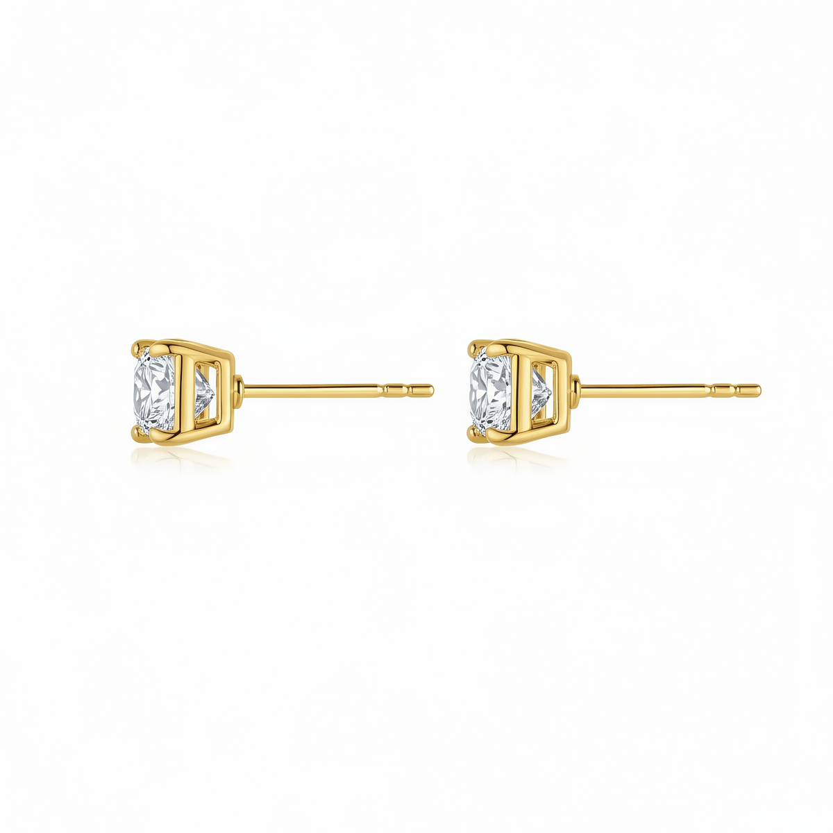 The Asscher Cut Stud Earrings - SparkLab Gems