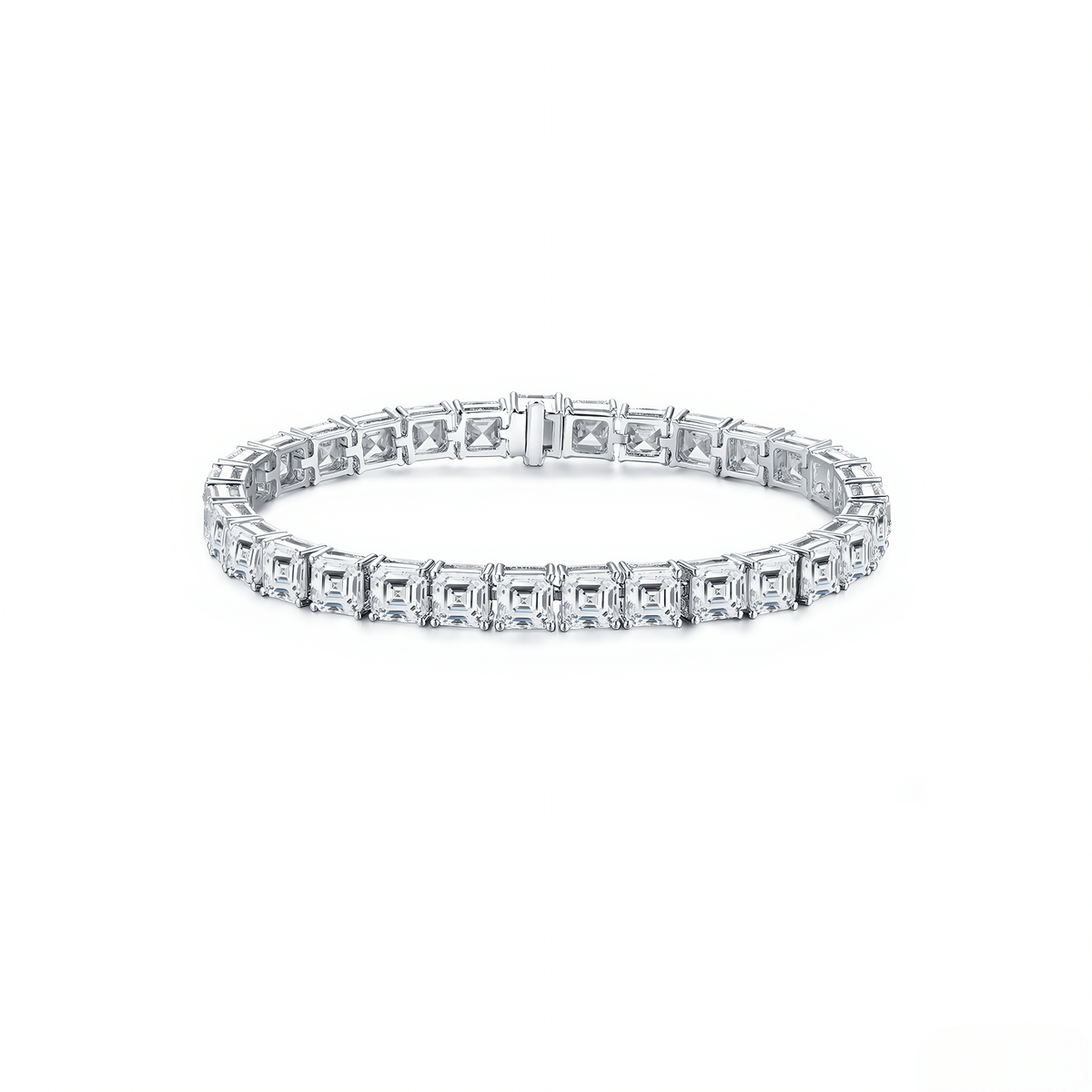 The Asscher Cut Tennis Bracelet - SparkLab Gems