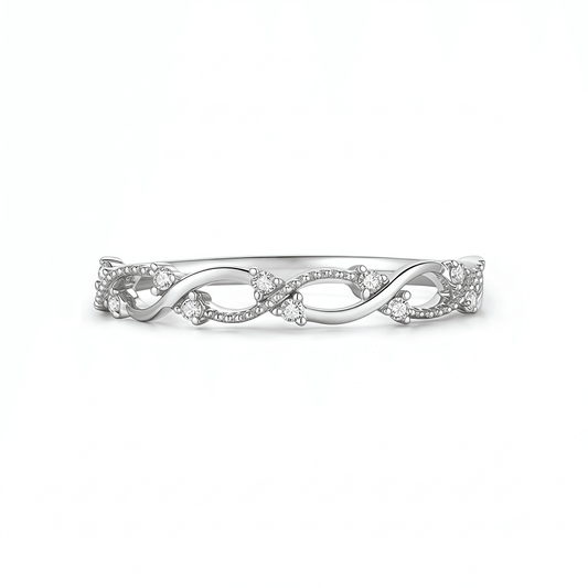 The Braided Vine Stack Ring - SparkLab Gems
