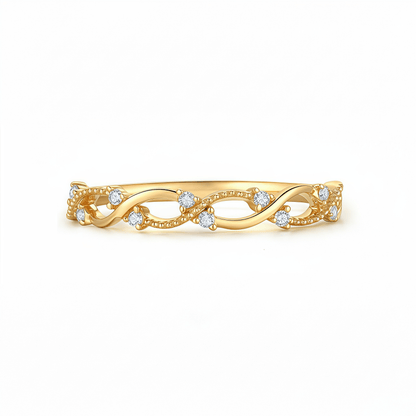 The Braided Vine Stack Ring - SparkLab Gems