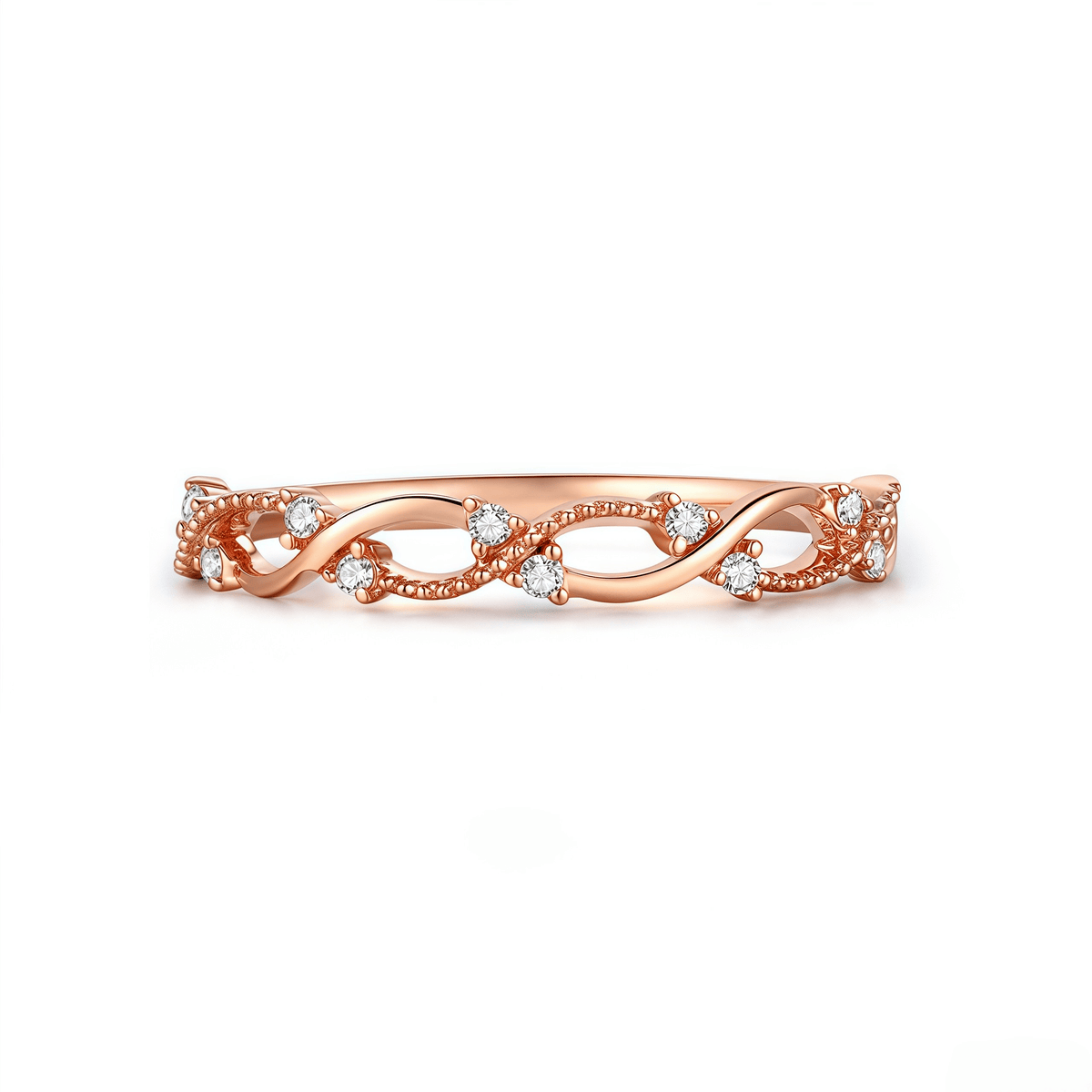 The Braided Vine Stack Ring - SparkLab Gems