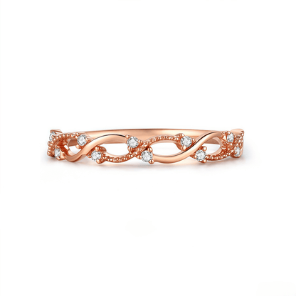 The Braided Vine Stack Ring - SparkLab Gems