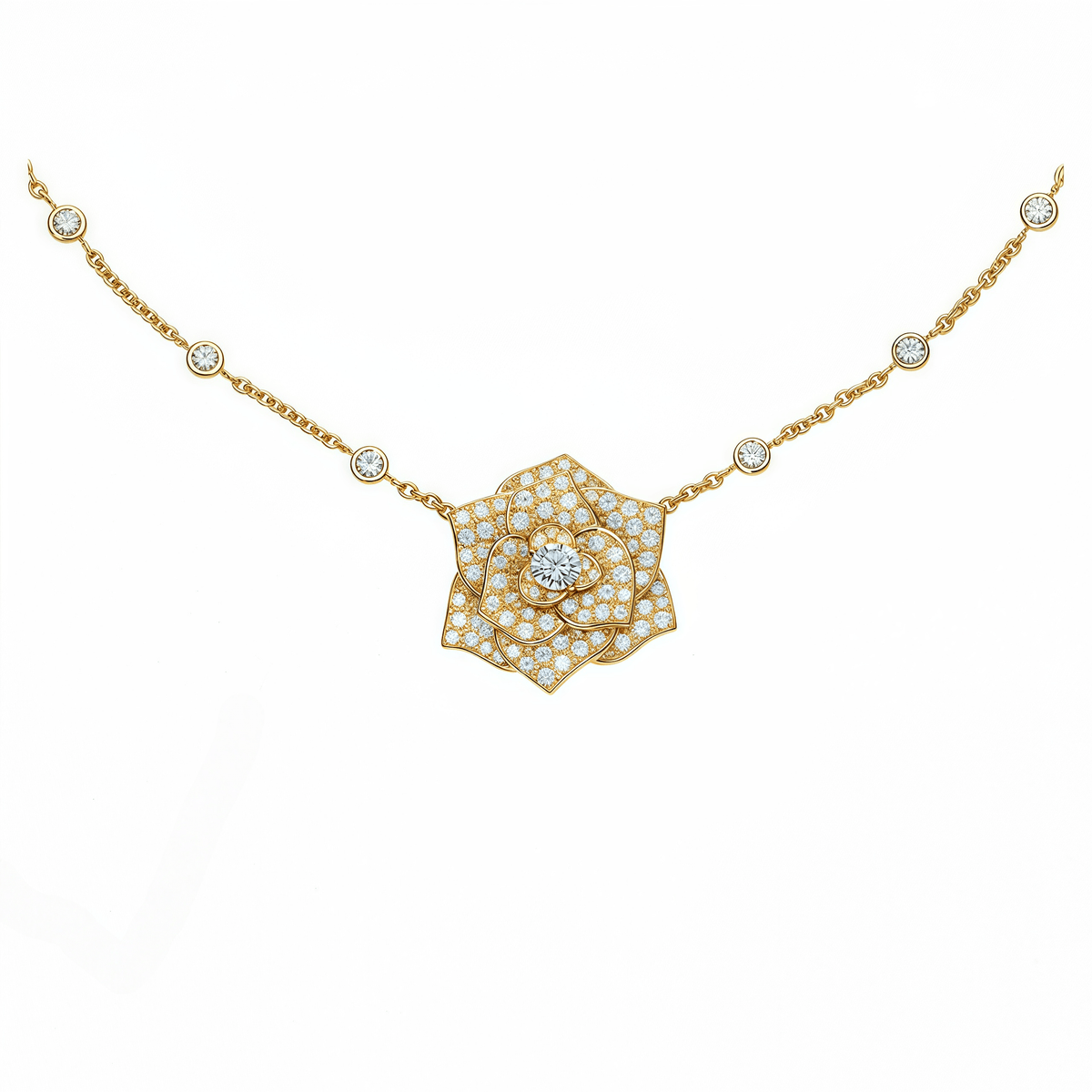 The Camellia Pave Pendant - SparkLab Gems