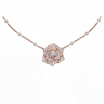 The Camellia Pave Pendant - SparkLab Gems