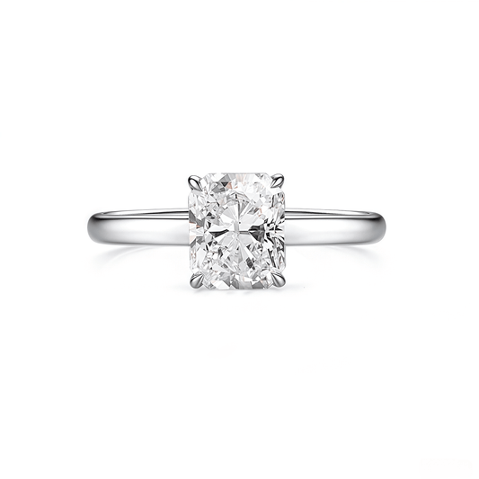 The Clara - Radiant Cut Solitaire Engagement Ring - SparkLab Gems