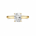 The Clara - Radiant Cut Solitaire Engagement Ring - SparkLab Gems