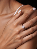 The Clara - Radiant Cut Solitaire Engagement Ring - SparkLab Gems