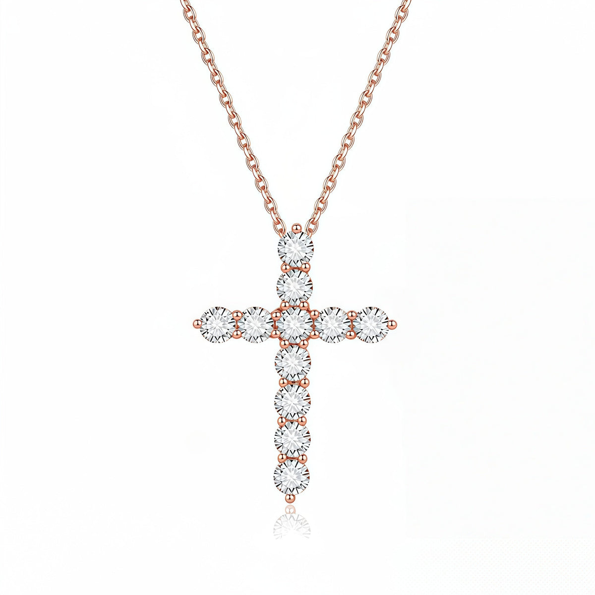 The Classic Diamond Cross Pendant - SparkLab Gems