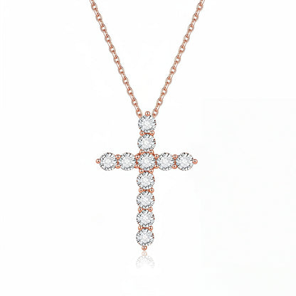 The Classic Diamond Cross Pendant - SparkLab Gems