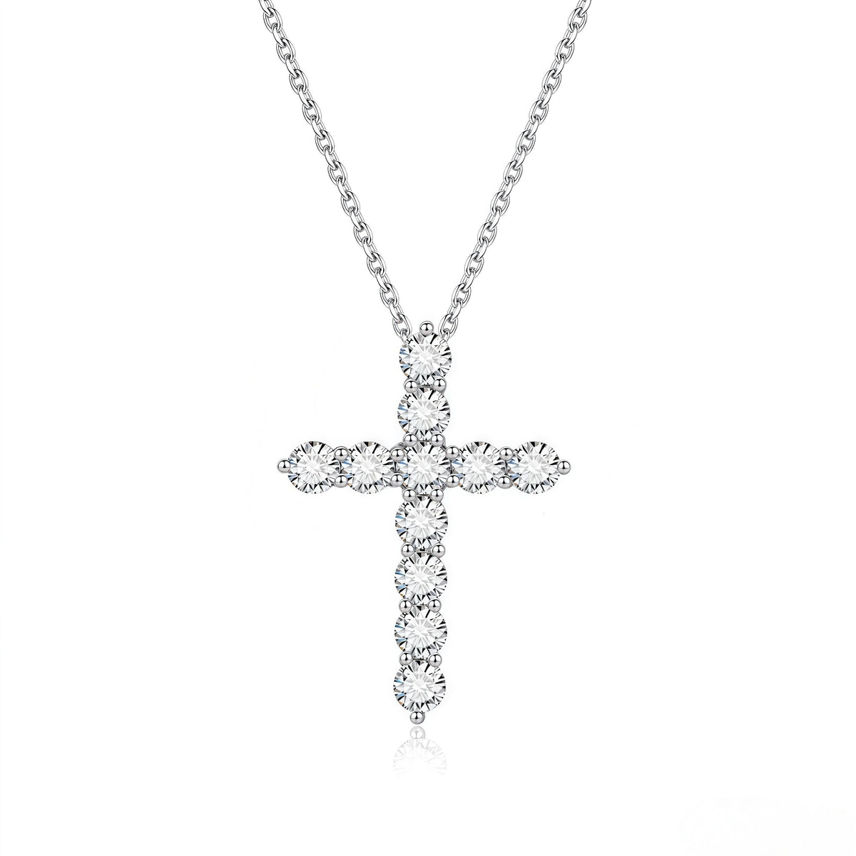 The Classic Diamond Cross Pendant - SparkLab Gems