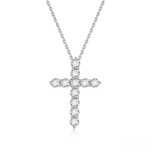 The Classic Diamond Cross Pendant - SparkLab Gems
