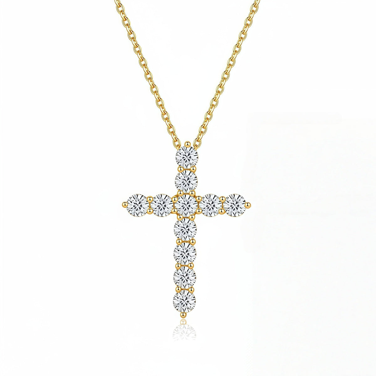 The Classic Diamond Cross Pendant - SparkLab Gems