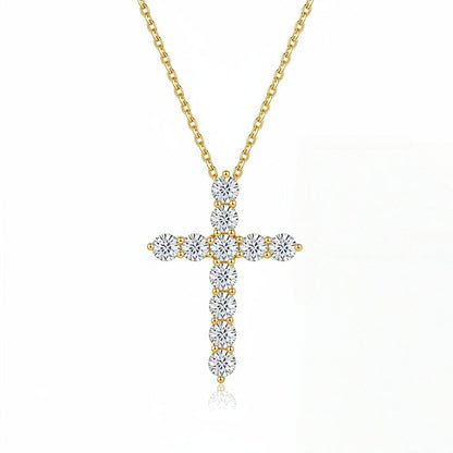The Classic Diamond Cross Pendant - SparkLab Gems