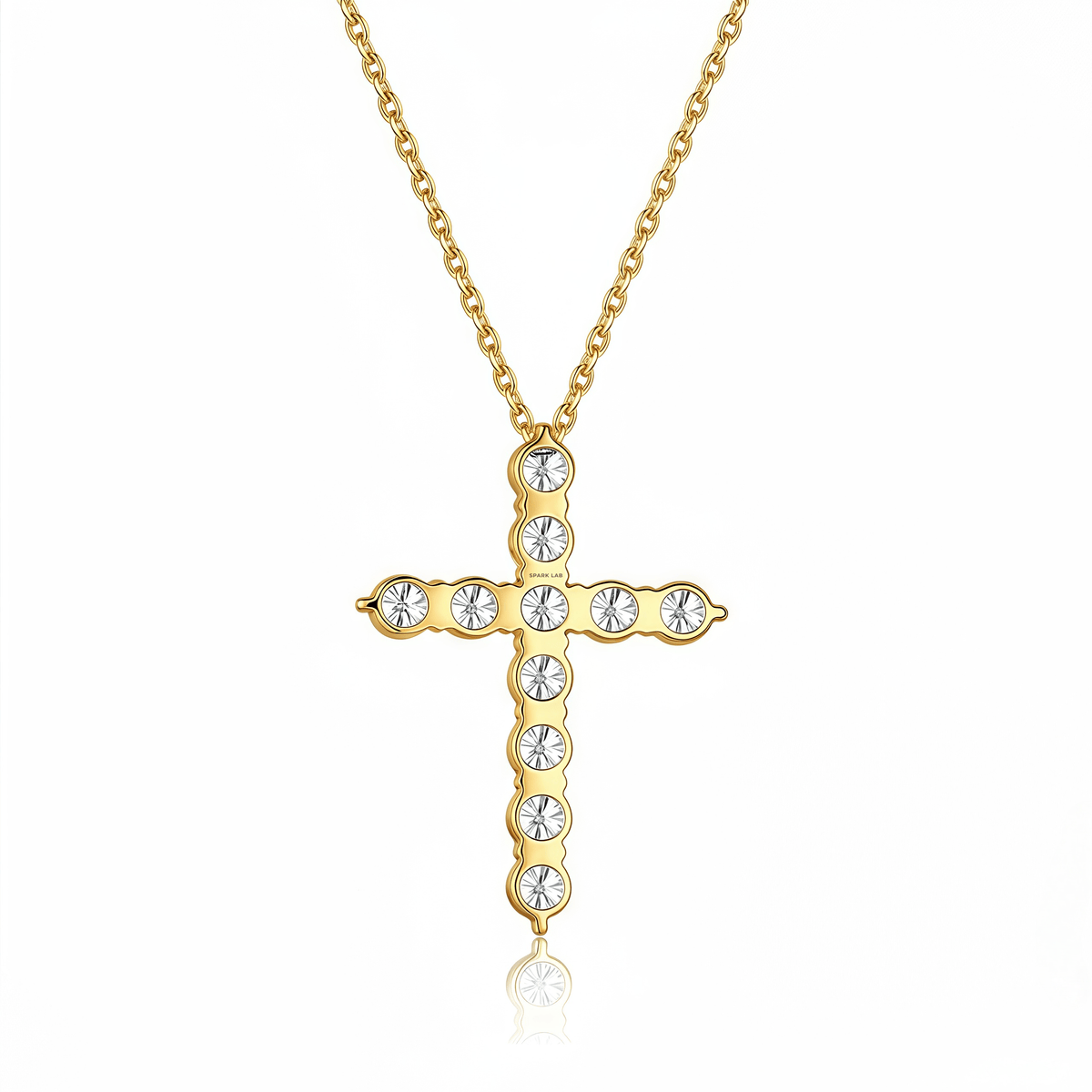 The Classic Diamond Cross Pendant - SparkLab Gems
