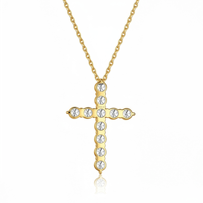 The Classic Diamond Cross Pendant - SparkLab Gems