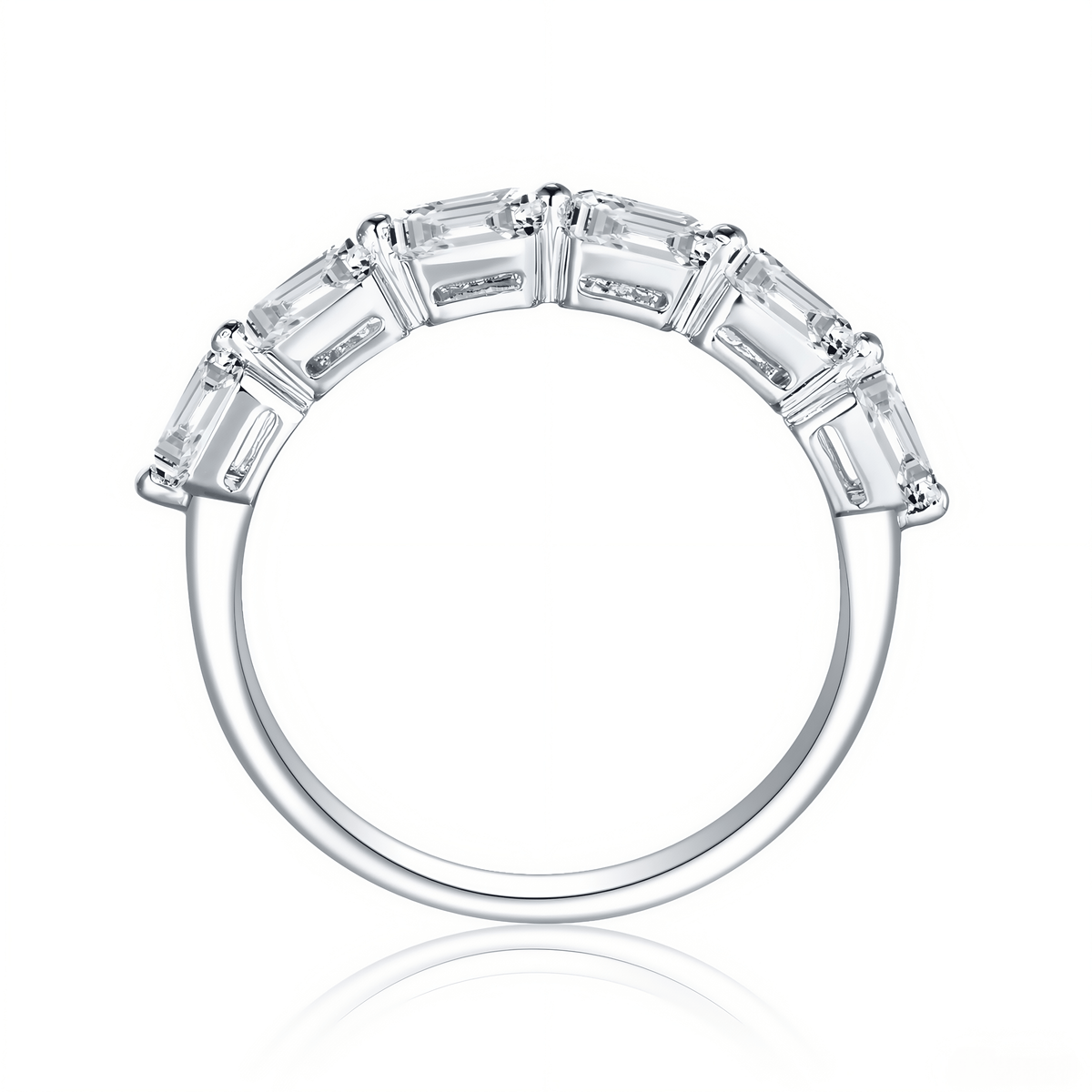 The Classic Emerald Cut Band - SparkLab Gems