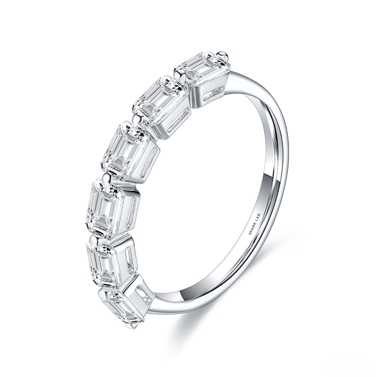 The Classic Emerald Cut Band - SparkLab Gems