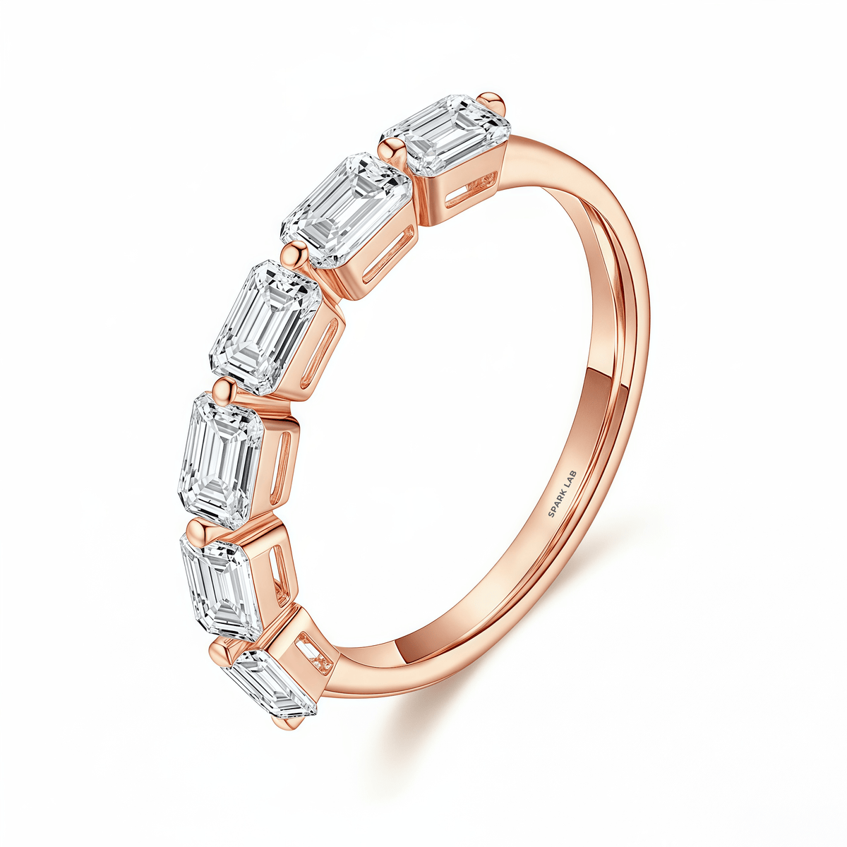 The Classic Emerald Cut Band - SparkLab Gems