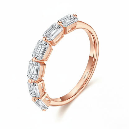 The Classic Emerald Cut Band - SparkLab Gems