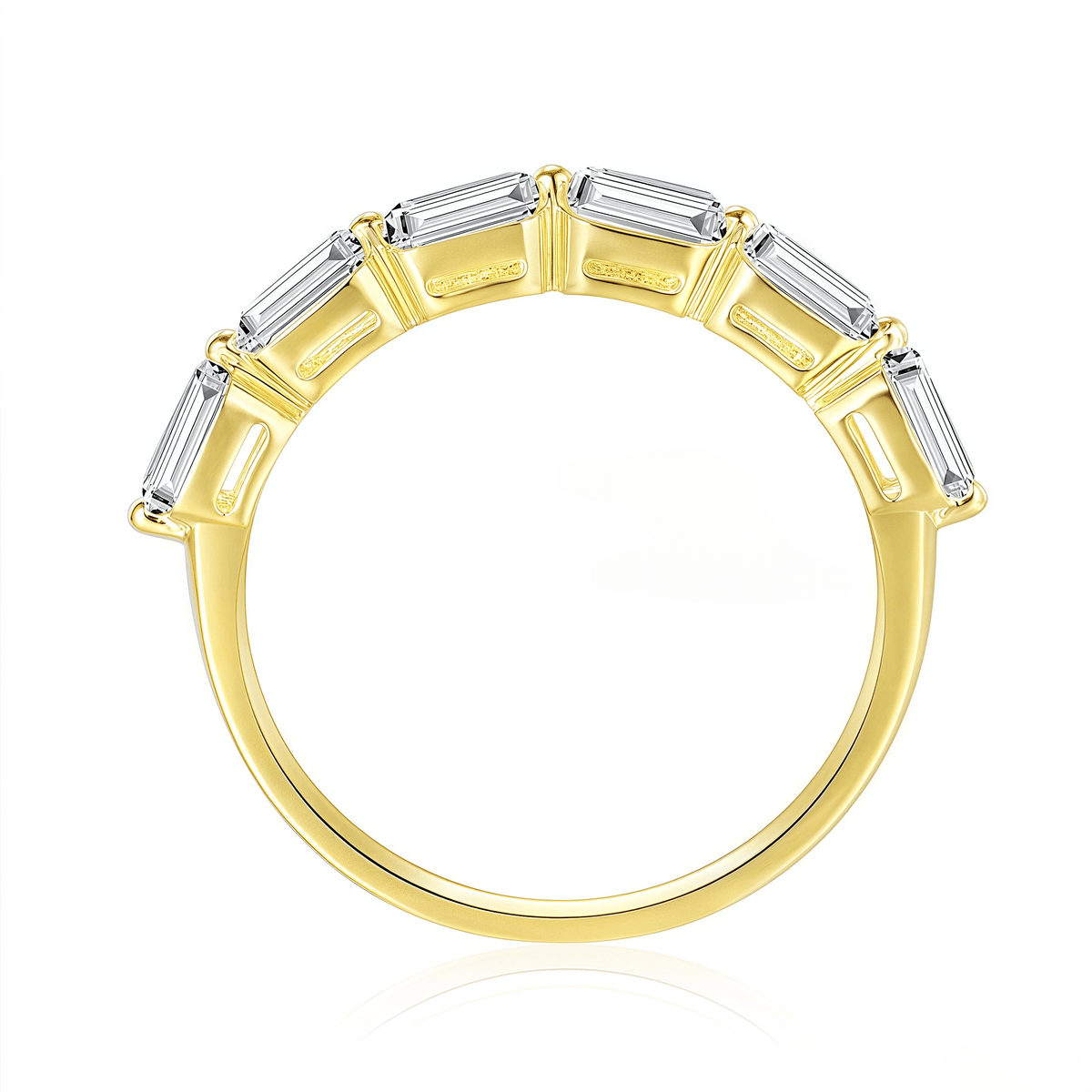 The Classic Emerald Cut Band - SparkLab Gems