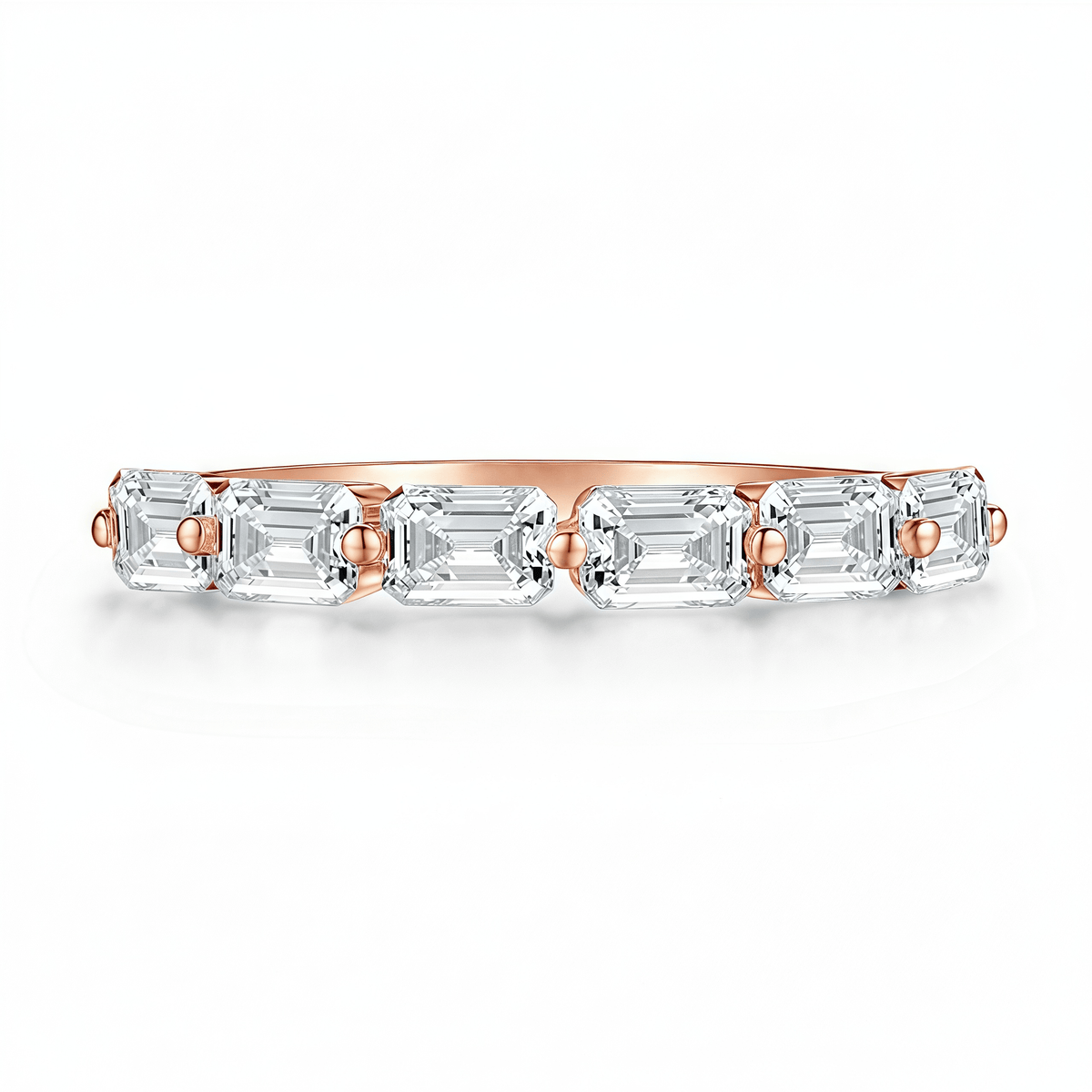 The Classic Emerald Cut Band - SparkLab Gems