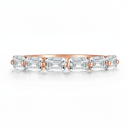 The Classic Emerald Cut Band - SparkLab Gems