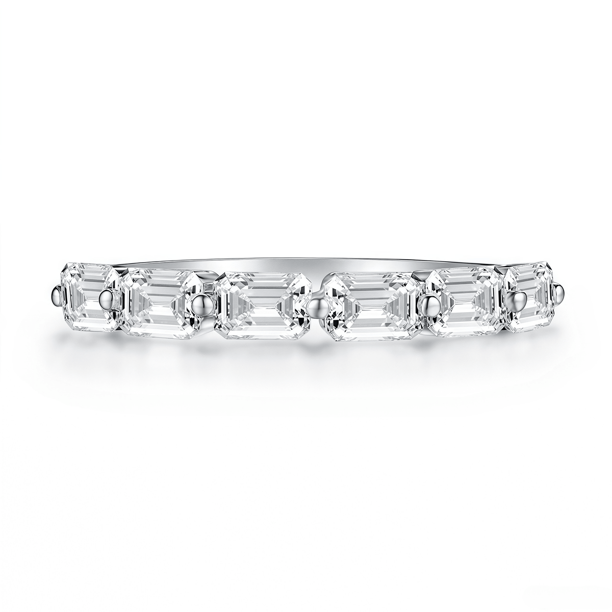 The Classic Emerald Cut Band - SparkLab Gems