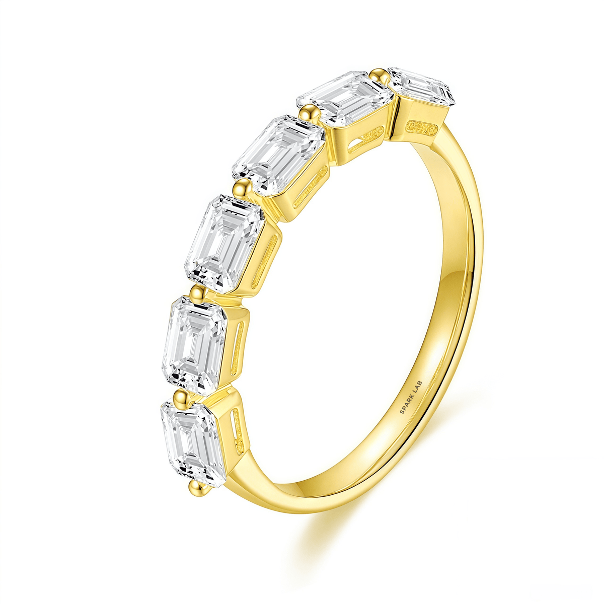 The Classic Emerald Cut Band - SparkLab Gems