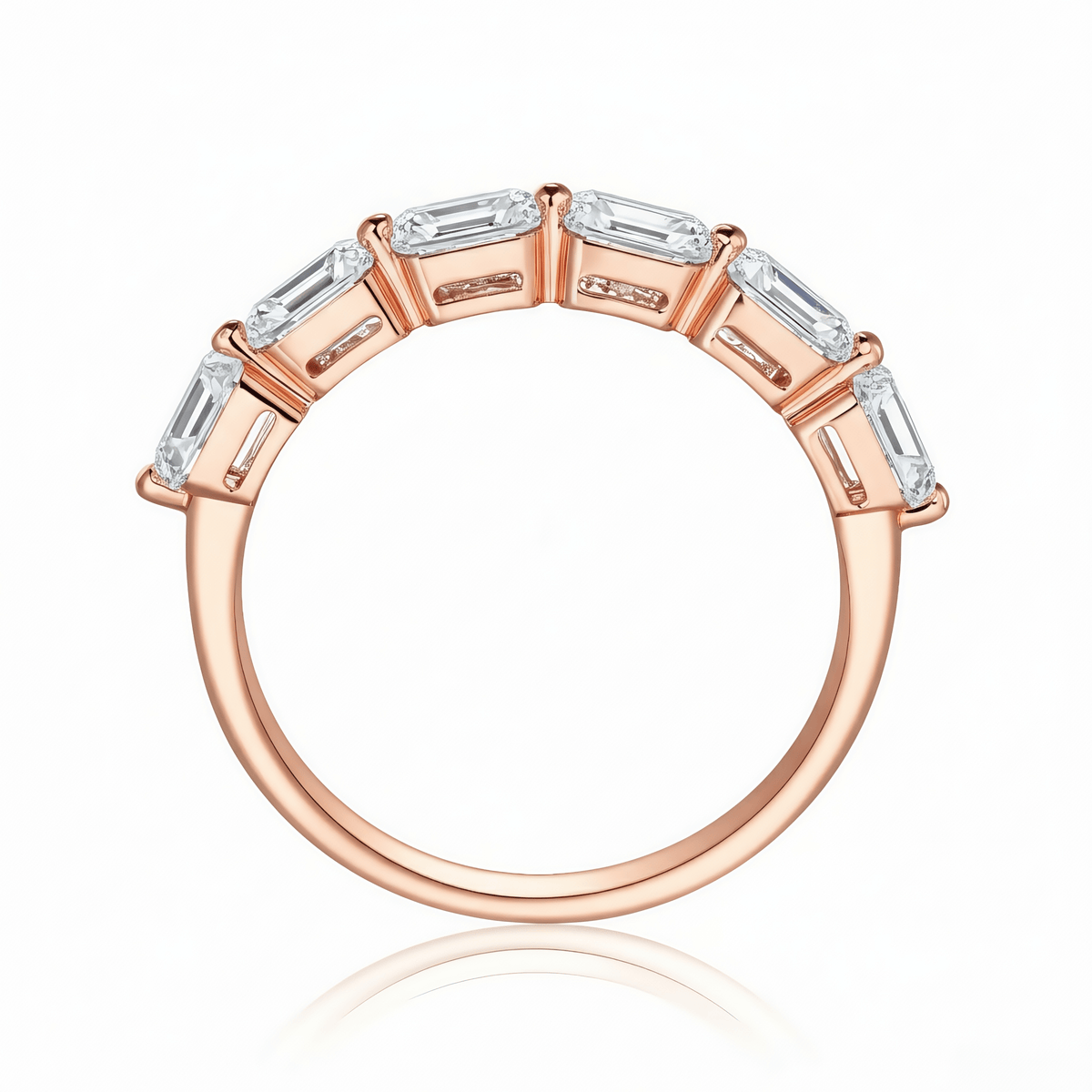 The Classic Emerald Cut Band - SparkLab Gems