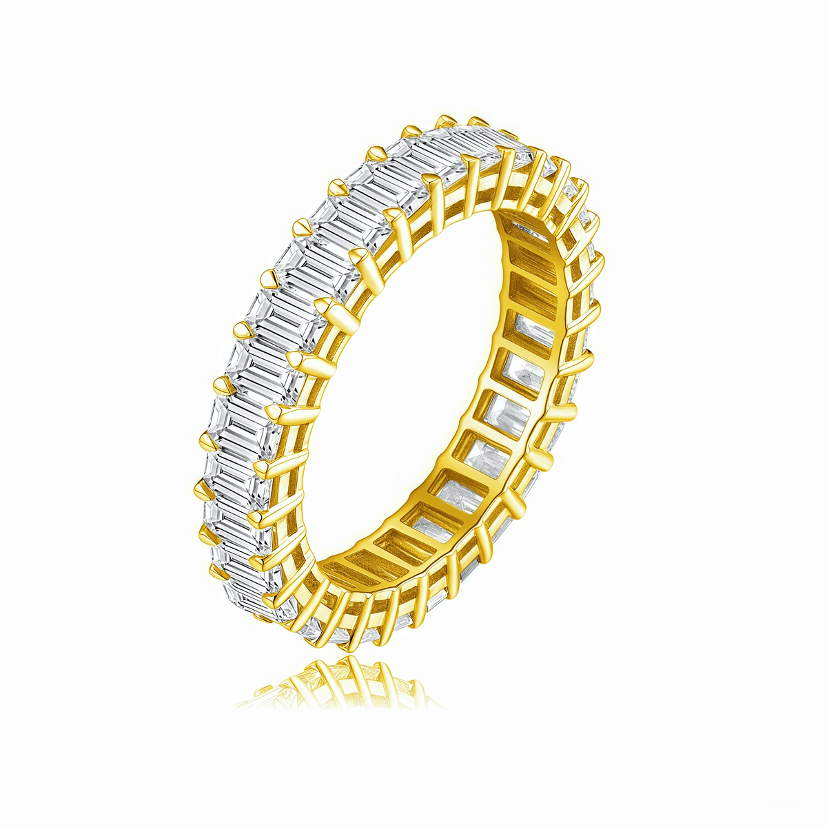 The Classic Emerald Eternity Band - SparkLab Gems