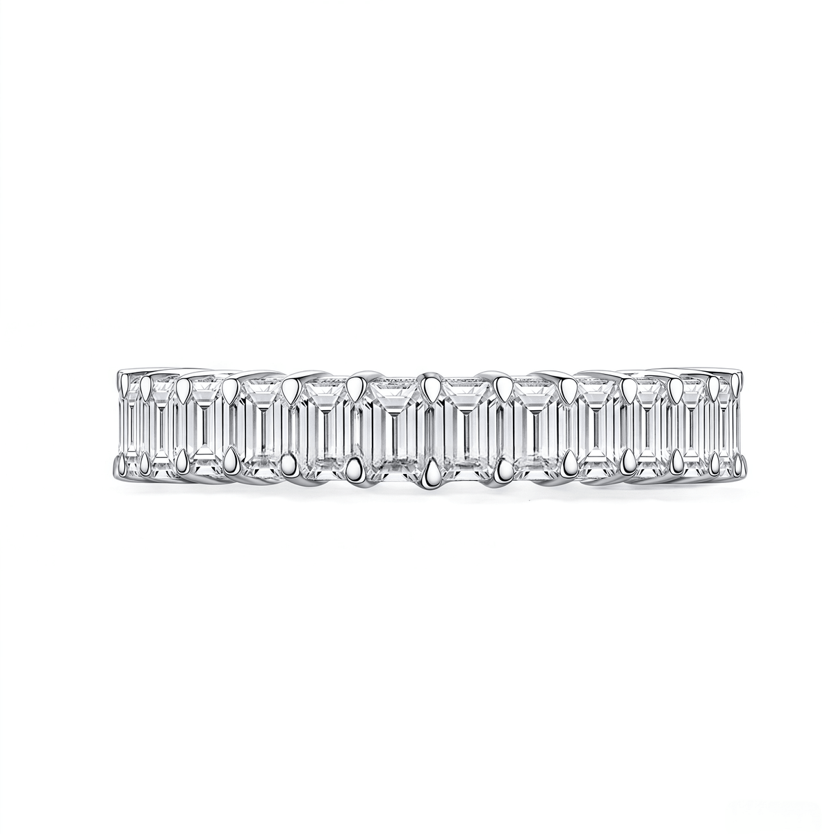 The Classic Emerald Eternity Band - SparkLab Gems