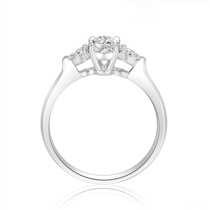 The Classic Oval Trilogy Ring - SparkLab Gems