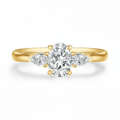 The Classic Oval Trilogy Ring - SparkLab Gems