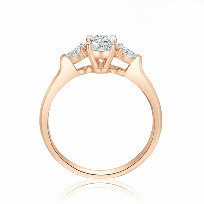 The Classic Oval Trilogy Ring - SparkLab Gems