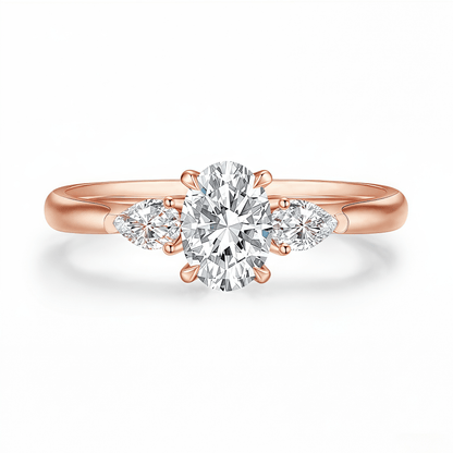 The Classic Oval Trilogy Ring - SparkLab Gems