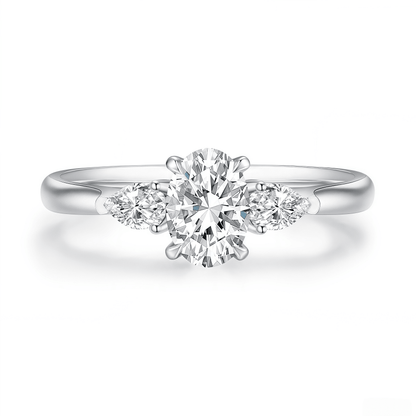 The Classic Oval Trilogy Ring - SparkLab Gems