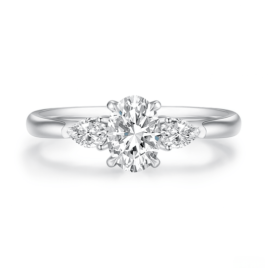 The Classic Oval Trilogy Ring - SparkLab Gems