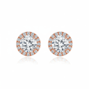 The Classic Round Halo Studs - SparkLab Gems