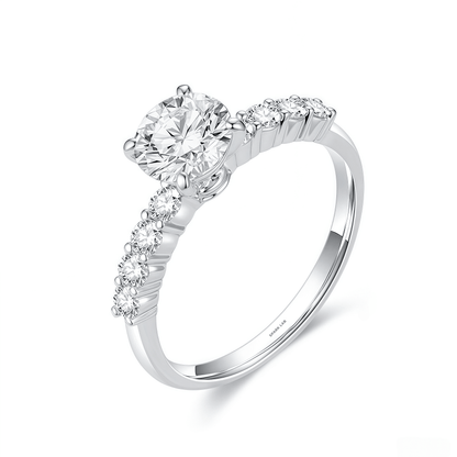 The Classic Round Pave Engagement Ring - SparkLab Gems