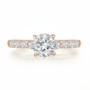 The Classic Round Pave Engagement Ring - SparkLab Gems