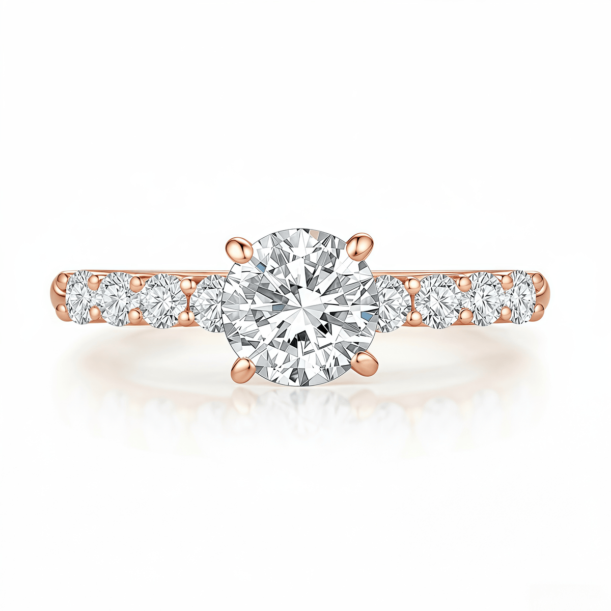 The Classic Round Pave Engagement Ring - SparkLab Gems