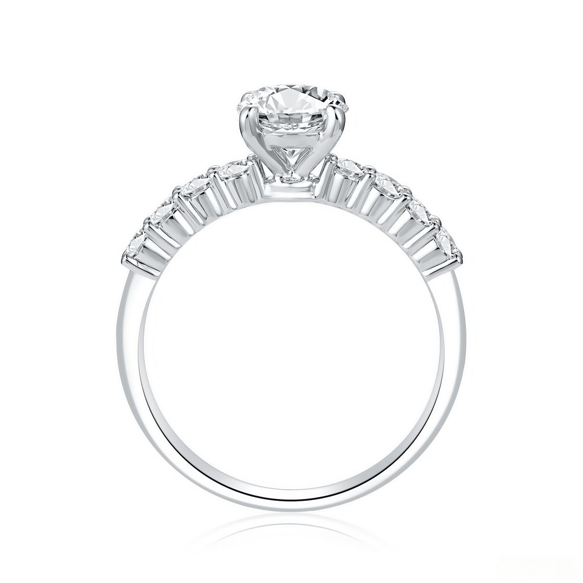 The Classic Round Pave Engagement Ring - SparkLab Gems