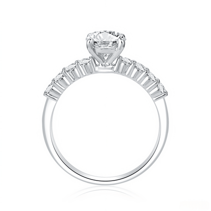 The Classic Round Pave Engagement Ring - SparkLab Gems