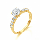 The Classic Round Pave Engagement Ring - SparkLab Gems
