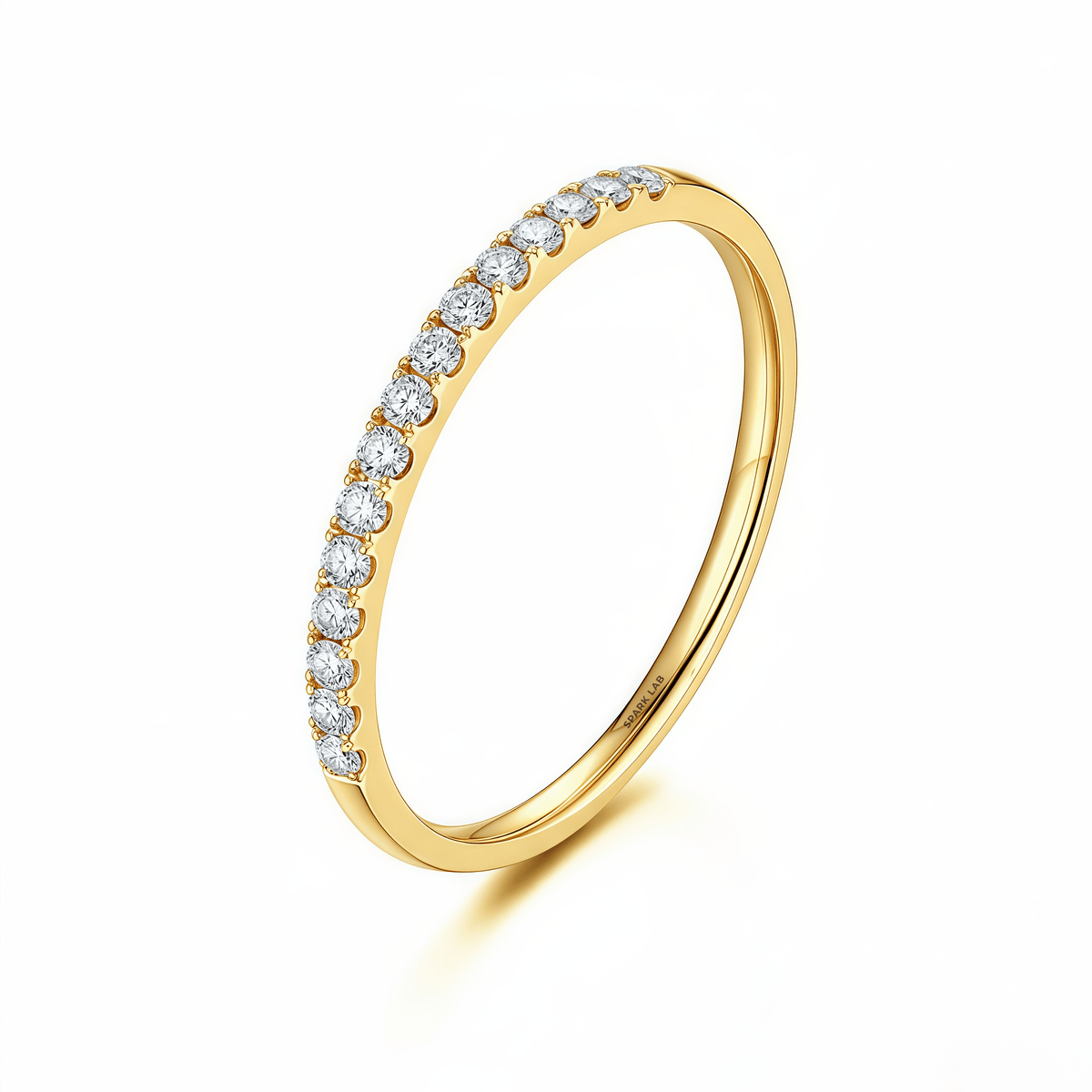 The Classic Shared - Prong Half Eternity Band - SparkLab Gems