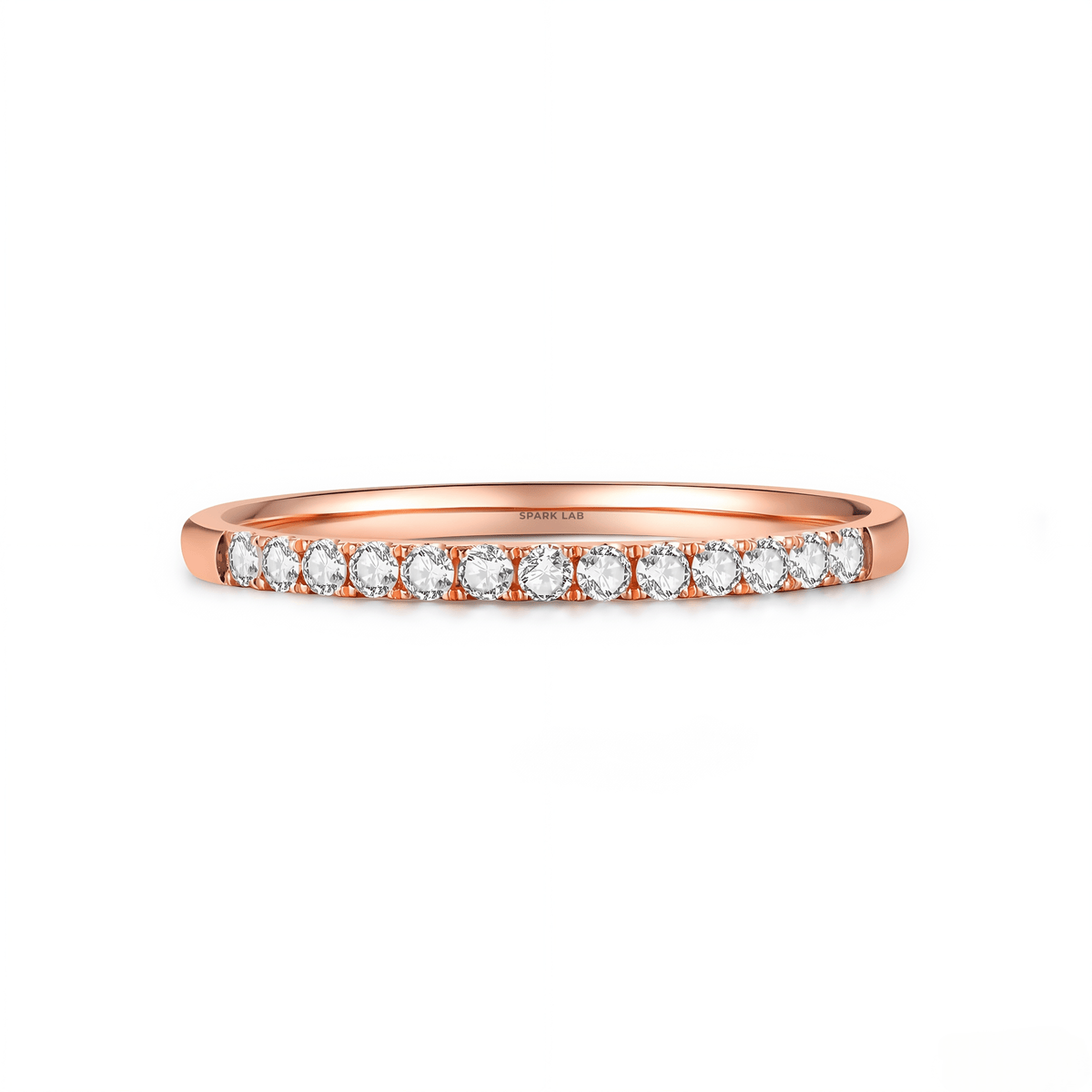 The Classic Shared - Prong Half Eternity Band - SparkLab Gems